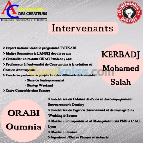 formation à la création d'entreprise