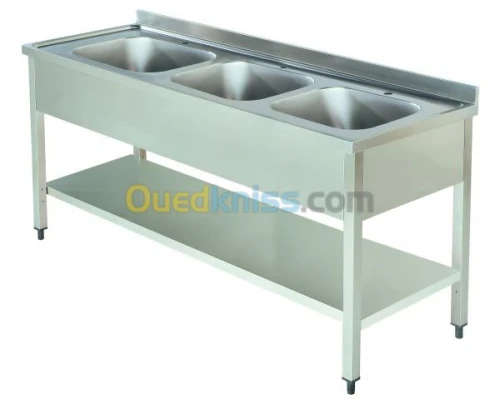 PLONGE DE LAVAGE INOX.