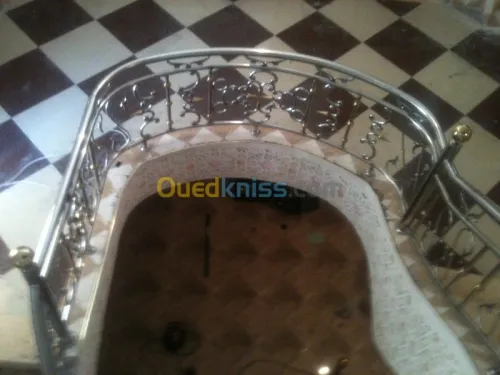 Fabrication de rampes d'escalier inox