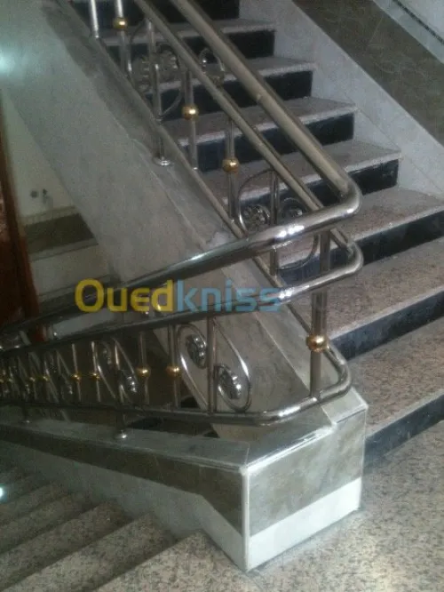 Fabrication de rampes d'escalier inox