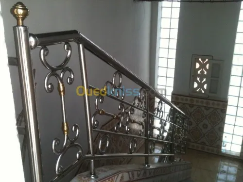 Fabrication de rampes d'escalier inox