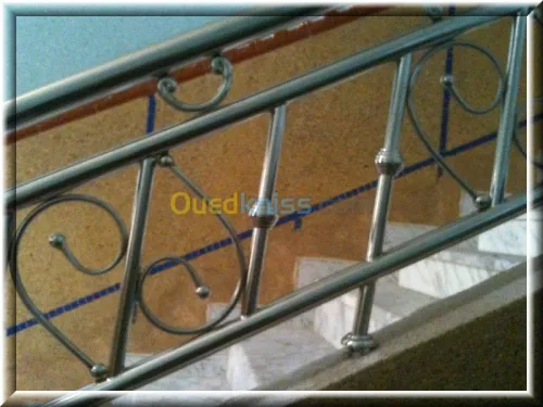 Fabrication de rampes d'escalier inox