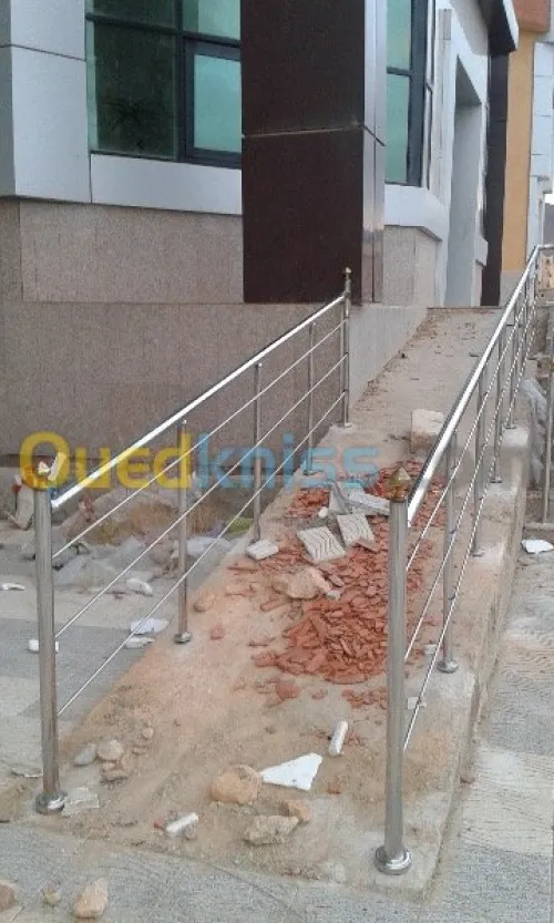 Fabrication de rampes d'escalier inox