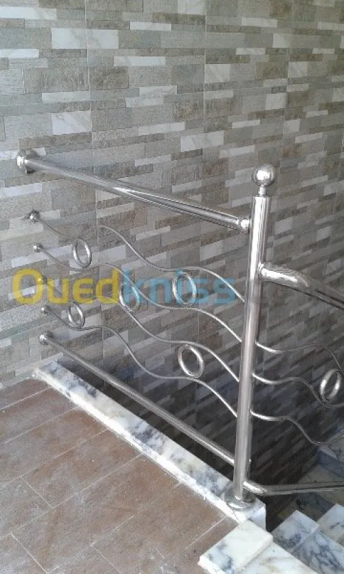 Fabrication de rampes d'escalier inox