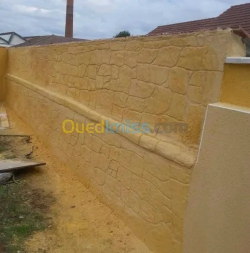 Revêtement façade en monocouche . 