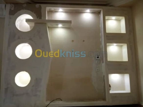 placo platre (BA13)+ époxy 3D + Peintu