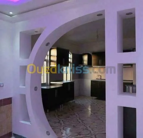 placo platre (BA13)+ époxy 3D + Peintu