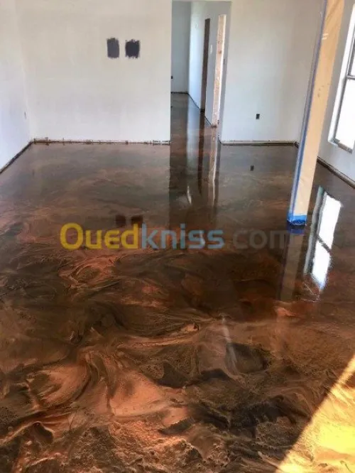 placo platre (BA13)+ époxy 3D + Peintu
