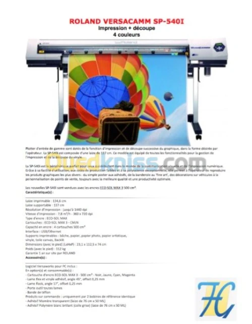 IMPRRIMANTE NUMERIQUE ROLAND 