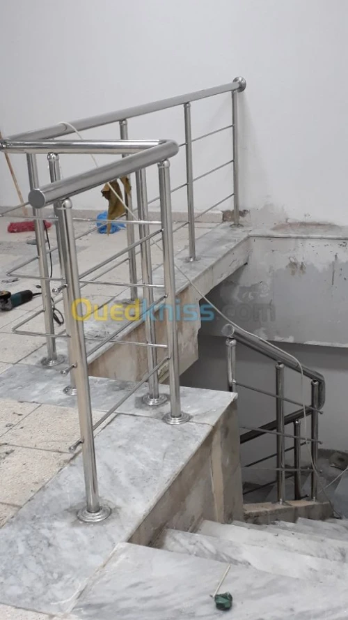 rampe d' escalier en inox 