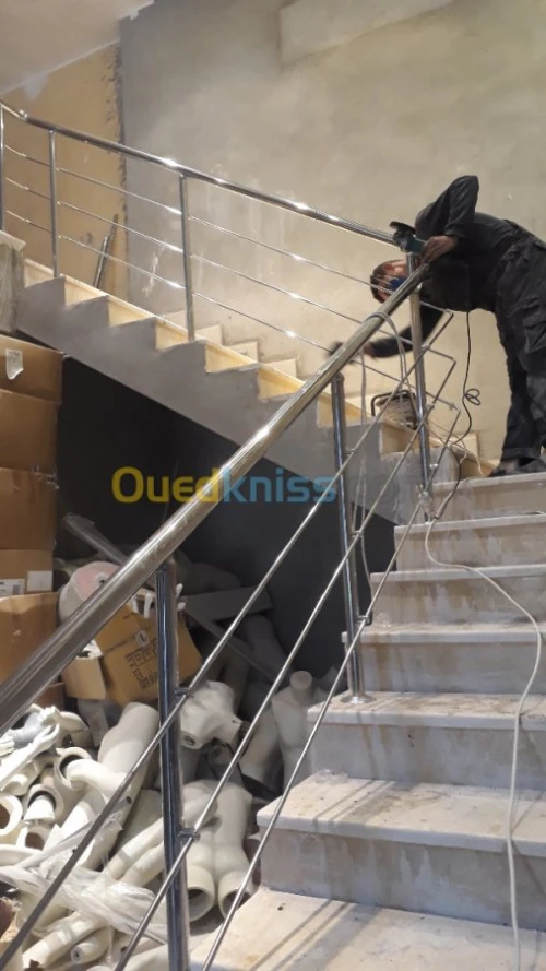 rampe d' escalier en inox 
