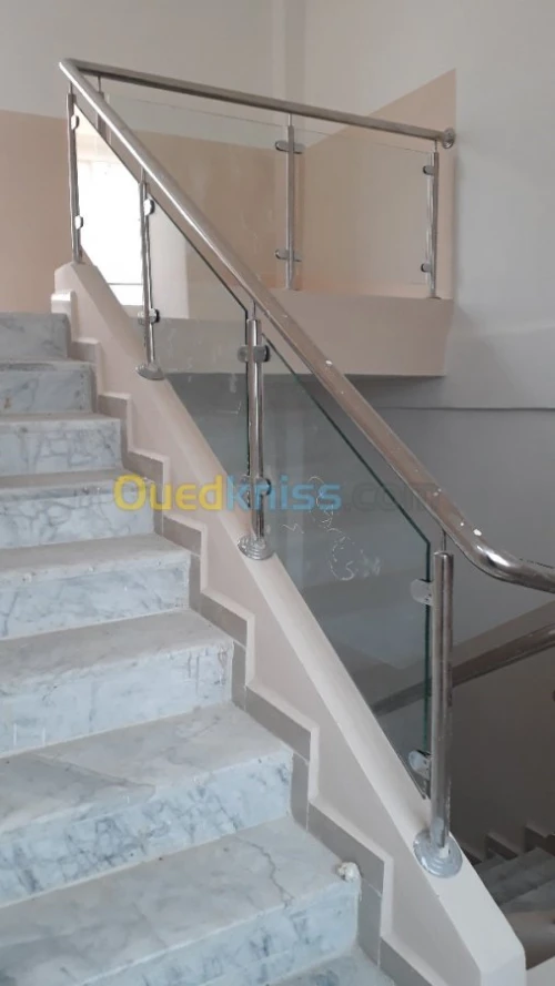 rampe d' escalier en inox 