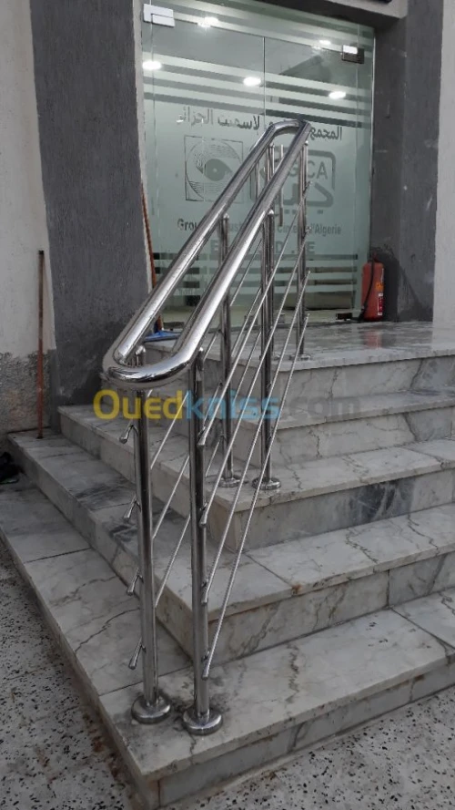 rampe d' escalier en inox 