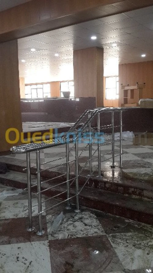 rampe d' escalier en inox 