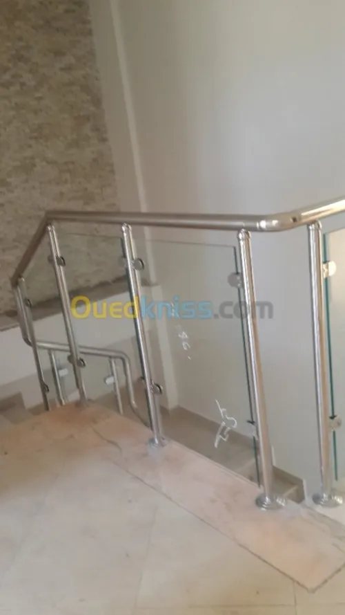 rampe d' escalier en inox 