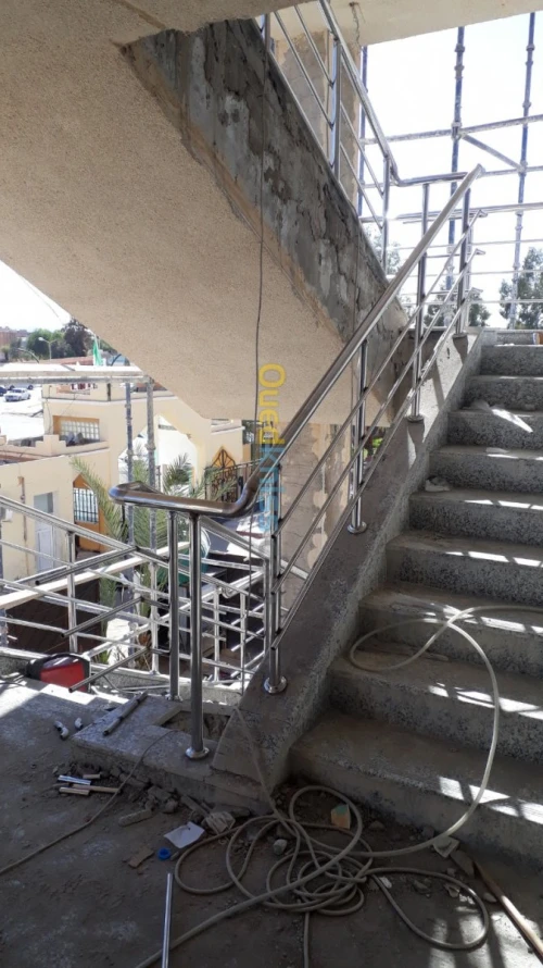 rampe d' escalier en inox 