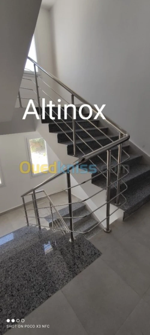 rampe d' escalier en inox 