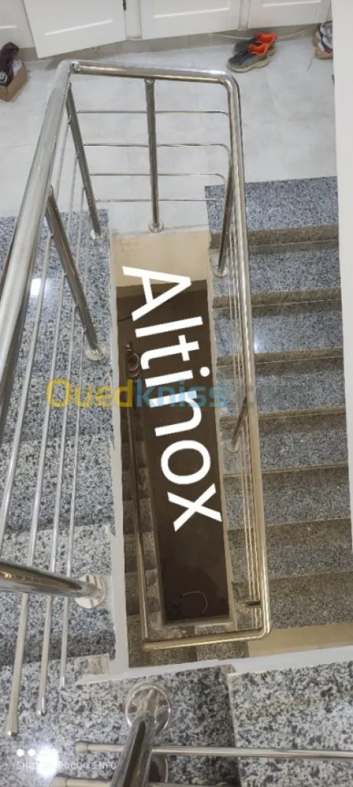 rampe d' escalier en inox 