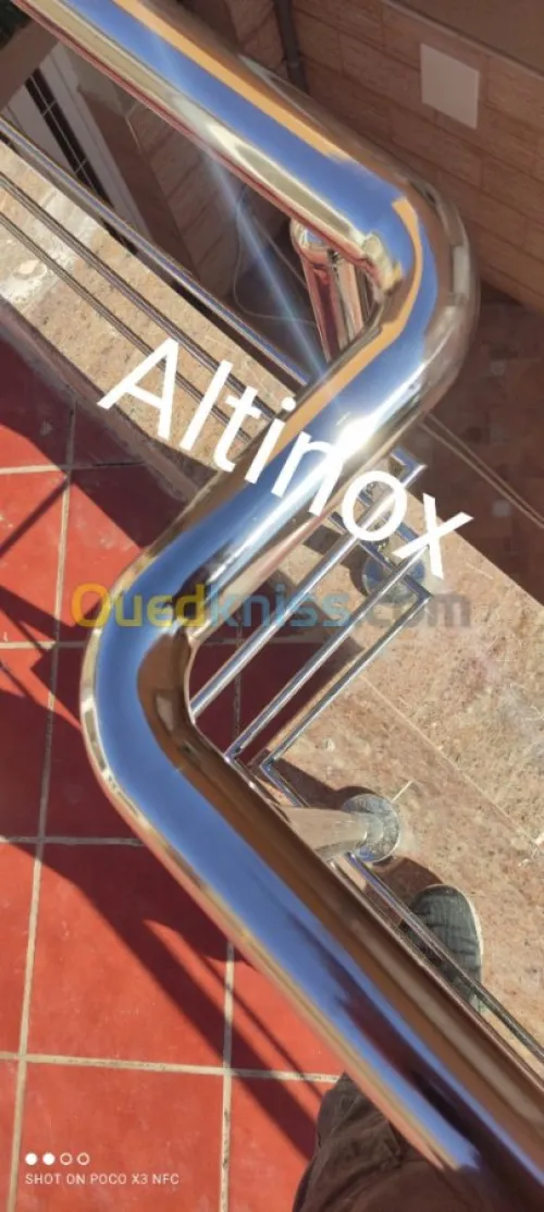 rampe d' escalier en inox 
