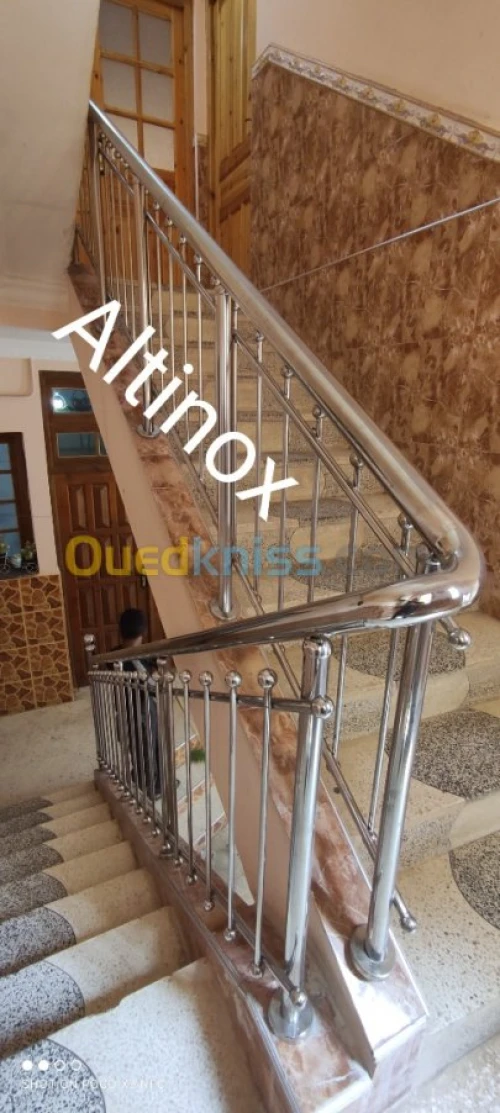 rampe d' escalier en inox 