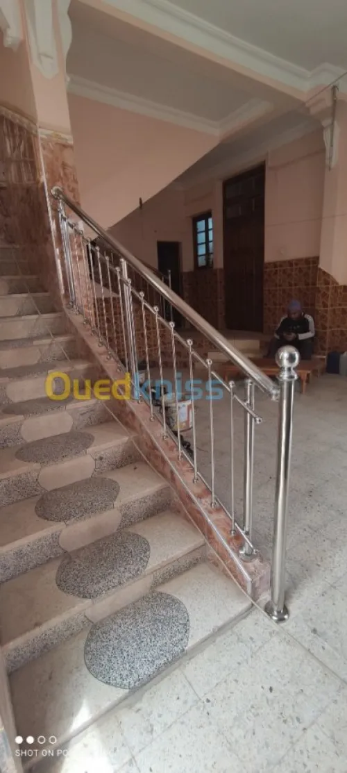 rampe d' escalier en inox 