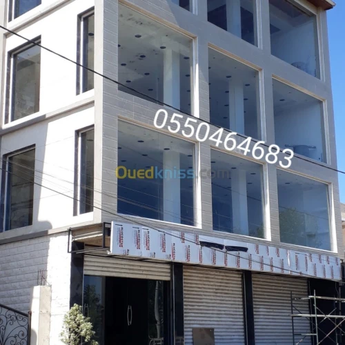 façade en verre trempé
