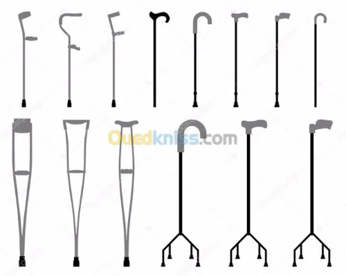 bequilles et cannes anglaise. 