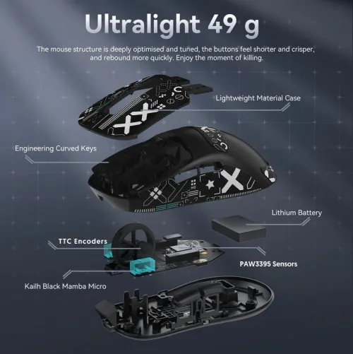 Souris ATTACK SHARK x3 Wireless Gaming Mouse