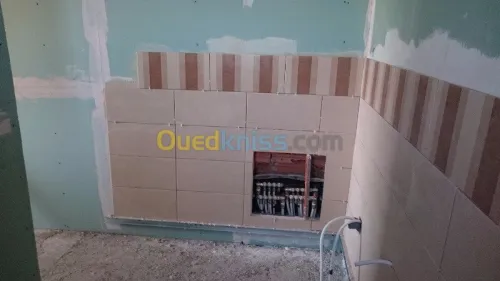 travaux de construction à l'intérieur