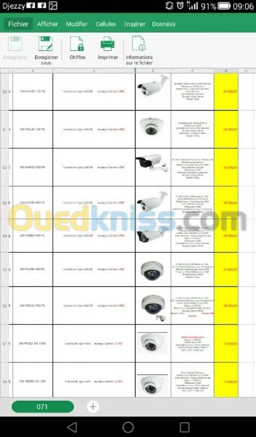 Installateur de caméra de surveillance