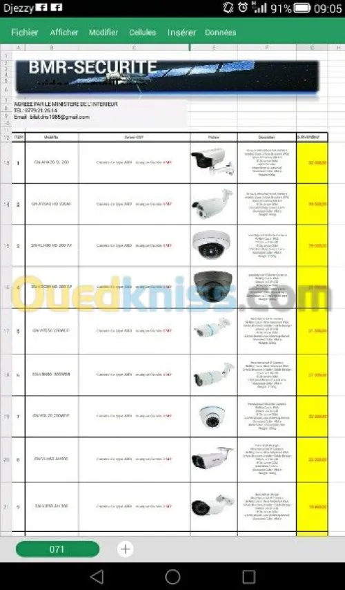 Installateur de caméra de surveillance