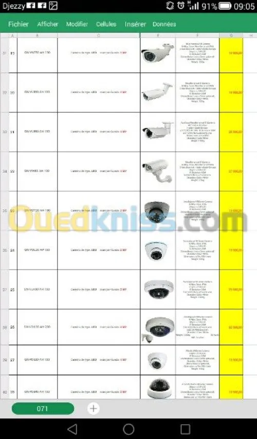 Installateur de caméra de surveillance