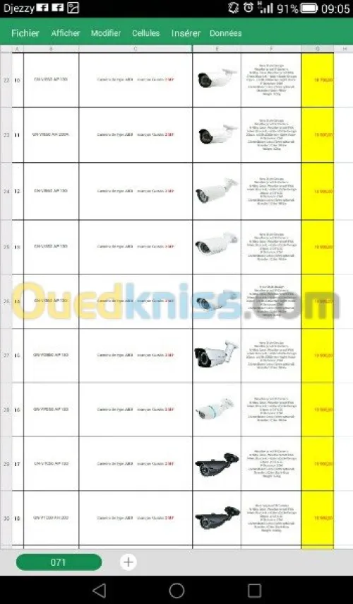 Installateur de caméra de surveillance