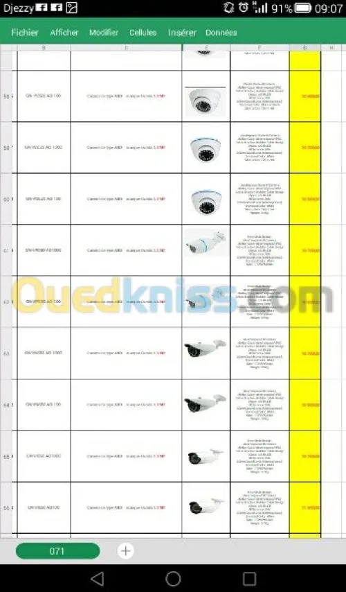 Installateur de caméra de surveillance