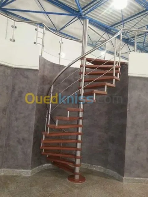 RAMPE DESCALIER INOX , VERRE TROMPER 