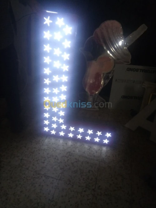 lettre relief lumineux