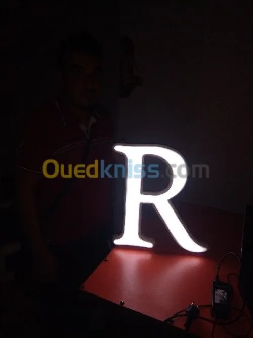 lettre relief lumineux