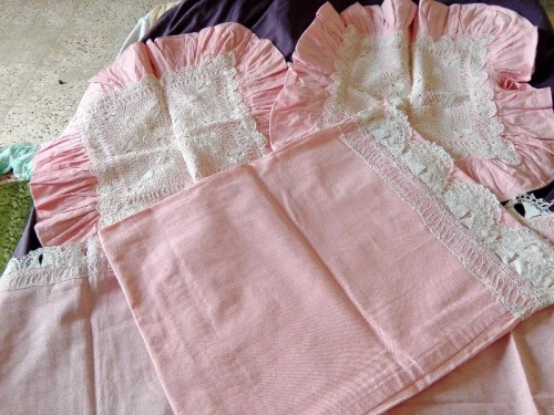 draps de mariée chbika couleur rose