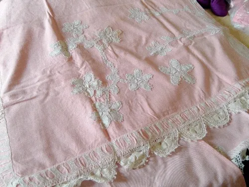 draps de mariée chbika couleur rose
