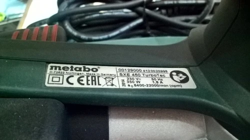 Ponceuse Metabo SXE 450 TURBOTEC