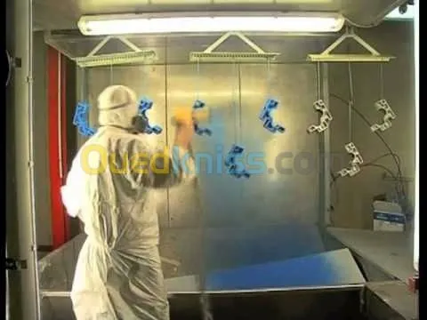 Peinture époxy électrostatique au four