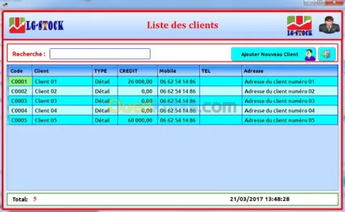 GESTIONNAIRE DE STOCK