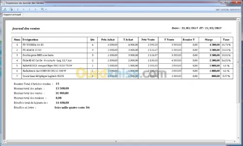 GESTIONNAIRE DE STOCK