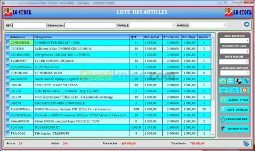 GESTIONNAIRE DE STOCK