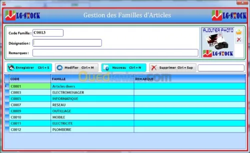 GESTIONNAIRE DE STOCK