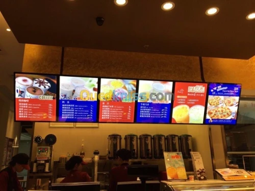 Animation menu fast food et restaurant
