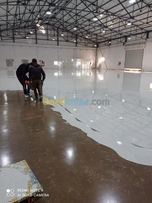 Revêtement de sol industriel en epoxy 