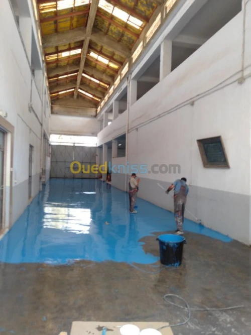 Revêtement de sol industriel en epoxy 