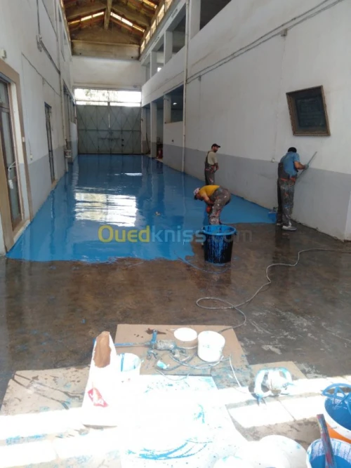Revêtement de sol industriel en epoxy 