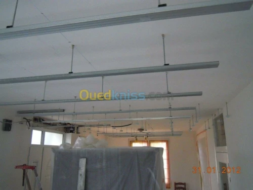 placo platre, pvc, faux plafond démont